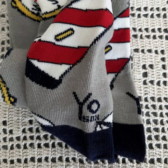 NEW with tags YoSox grey, red, navy, white & yellow socks men’s size 7-12 rare - Picture 5 of 9